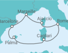Itinerario della crociera Spagna, Francia, Italia Bevande Incluse - MSC Cruceros