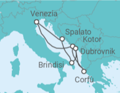 Itinerario della crociera Croazia, Italia, Grecia, Montenegro Bevande Incluse - MSC Cruceros