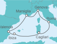 Itinerario della crociera Italia, Francia, Spagna Bevande Incluse - MSC Crociere