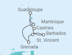 Itinerario della crociera Santa Lucia, Barbados, Saint Vincent e Grenadine, Martinica - MSC Crociere