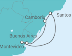 Itinerario della crociera Brasile, Uruguay, Argentina - MSC Crociere