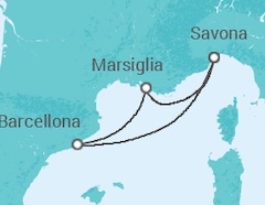 Itinerario della crociera Spagna, Francia - Costa Crociere