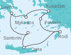 Itinerario della crociera Icónicas Islas Griegas   - Celestyal Cruises
