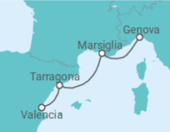 Itinerario della crociera Francia, Spagna - MSC Crociere