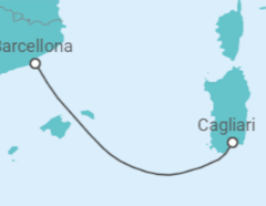 Itinerario della crociera Spagna, Italia - Costa Cruceros