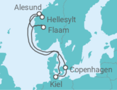 Itinerario della crociera Danimarca, Norvegia - MSC Crociere