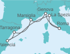 Itinerario della crociera Spagna, Italia, Francia - MSC Cruceros