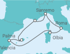 Itinerario della crociera Italia, Francia, Spagna Bevande Incluse - Costa Crociere