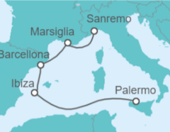 Itinerario della crociera Francia, Spagna - Costa Cruceros