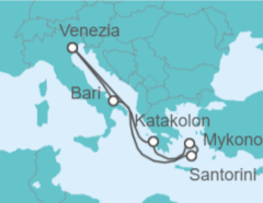 Itinerario della crociera Italia, Grecia - Costa Crociere