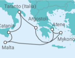Itinerario della crociera Malta, Italia, Grecia - Costa Crociere