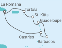 Itinerario della crociera Santa Lucia, Barbados, Guadalupa, Saint Kitts e Nevis, Isole Vergini britanniche - Costa Crociere