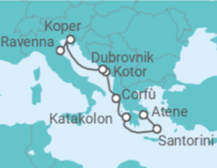 Itinerario della crociera Grecia, Montenegro, Croazia, Slovenia - NCL Norwegian Cruise Line