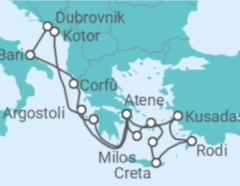Itinerario della crociera Grecia, Montenegro, Croazia, Italia, Turchia - Celestyal Cruises