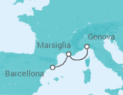Itinerario della crociera Francia - MSC Cruceros