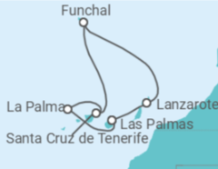 Itinerario della crociera Isole Canarie - Costa Crociere