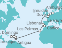 Itinerario della crociera Da Amburgo (Germania) a Santo Domingo - Costa Crociere