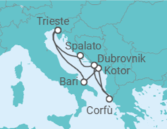 Itinerario della crociera Italia, Montenegro, Grecia, Croazia - Costa Cruceros