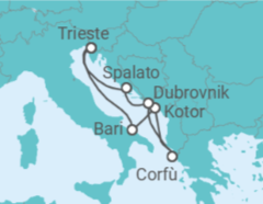 Itinerario della crociera Italia, Montenegro, Grecia, Croazia Bevande Incluse - Costa Crociere