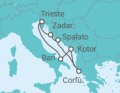 Itinerario della crociera Italia, Montenegro, Grecia, Croazia Bevande Incluse - Costa Crociere