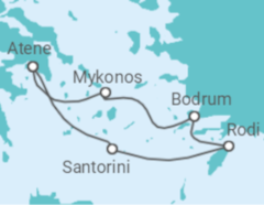 Itinerario della crociera Grecia, Turchia - Virgin Voyages