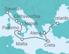 Itinerario della crociera Italia, Malta, Grecia - Costa Cruceros
