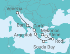 Itinerario della crociera Italia, Grecia - Costa Crociere