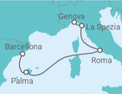 Itinerario della crociera Italia, Spagna - MSC Crociere