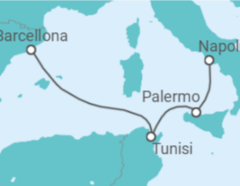Itinerario della crociera Italia, Tunisia - MSC Cruceros