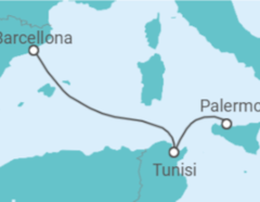Itinerario della crociera Tunisia - MSC Cruceros