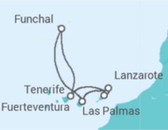 Itinerario della crociera Isole Canarie - Costa Crociere
