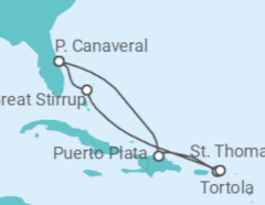 Itinerario della crociera Isole Vergini statunitensi, Isole Vergini britanniche - NCL Norwegian Cruise Line