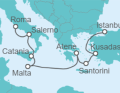 Itinerario della crociera Italia, Malta, Grecia, Turchia - NCL Norwegian Cruise Line