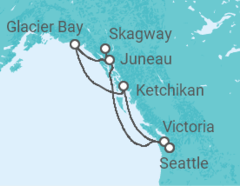 Itinerario della crociera Alaska - NCL Norwegian Cruise Line