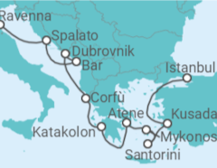 Itinerario della crociera Da Istanbul (Turchia) a Ravenna - NCL Norwegian Cruise Line