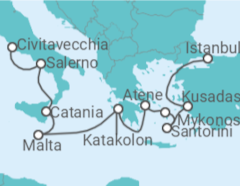 Itinerario della crociera Turchia, Grecia, Malta, Italia - NCL Norwegian Cruise Line