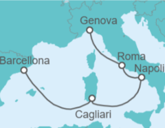Itinerario della crociera Italia - Costa Cruceros