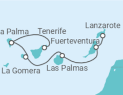 Itinerario della crociera Crucero en el archipiélago de las Canarias - CroisiMer
