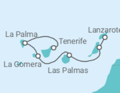 Itinerario della crociera Crucero en el archipiélago de las Canarias, el dulzor de una eterna primavera - CroisiMer