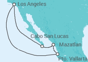 Itinerario della crociera Crociera in Messico + Soggiorno a Las Vegas e Los Angeles - Royal Caribbean