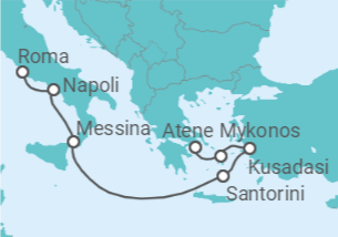 Itinerario della crociera Crociera da Civitavecchia ad Atene + Soggiorno ad Atene - Royal Caribbean