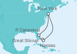 Itinerario della crociera Crociera USA e Bahamas + soggiorno a New York - NCL Norwegian Cruise Line