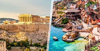 Atene e Malta con auto a noleggio