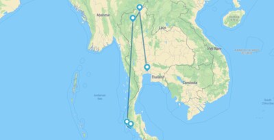 Bangkok, Chiang Rai, Chiang Mai, Phuket e Phi Phi