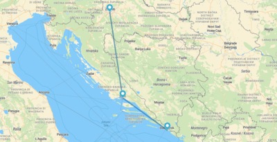 Zagabria, Spalato e Dubrovinik